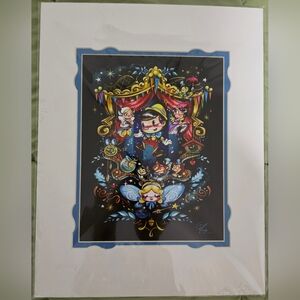 2023 Disney Parks Miss Mindy Pinocchio ! Figaro Cleo Blue Fairy Print 14 x 18”